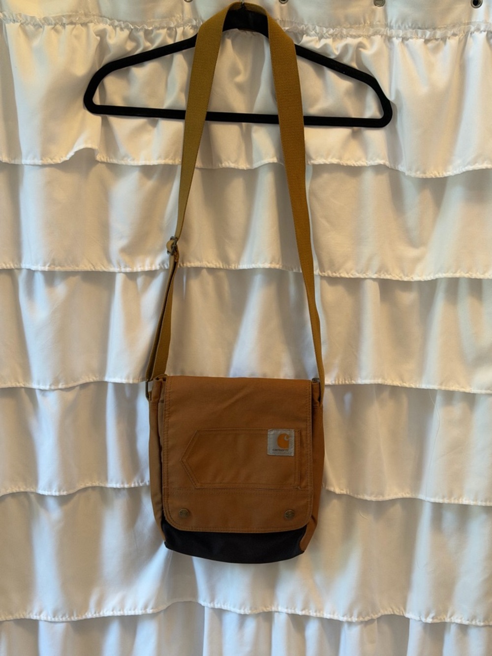 Carhartt Tan and Black Canvas Crossbody Messenger Bag